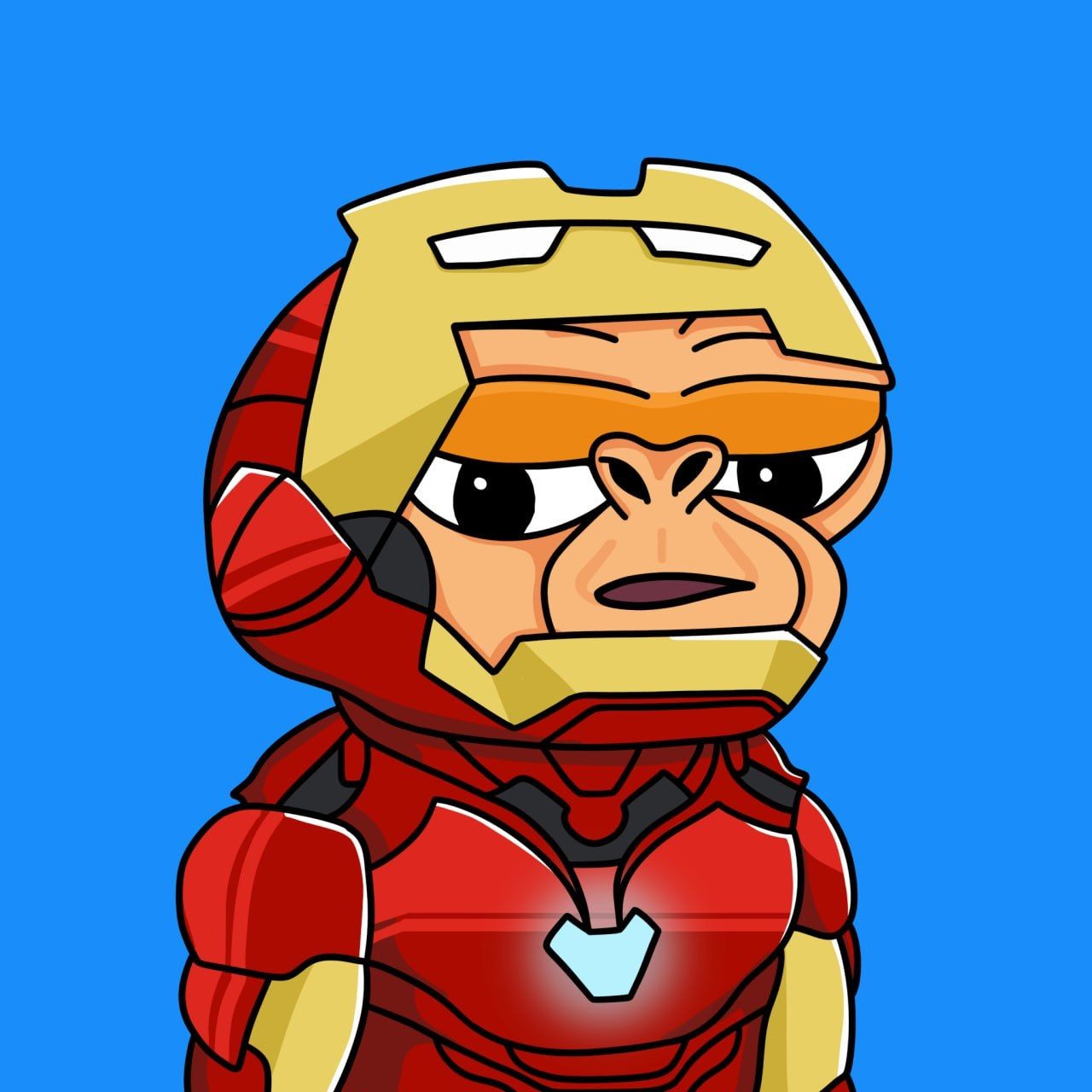 an animation of ironman